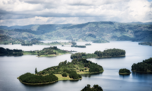 Lake Bunyonyi while on an 8 days Uganda Safari