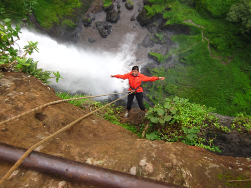 Abseiling Sipi Falls