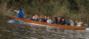 Boat riding in Lake Bunyonyi