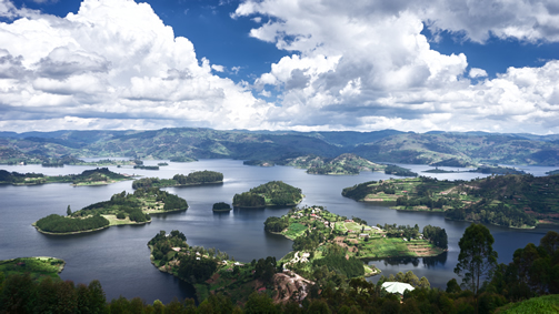 Lake Bunyonyi in Uganda