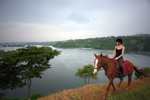 Horseback riding on the Nile in Jinja