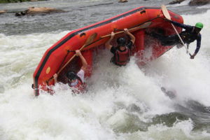 Whitewater rafting in Uganda