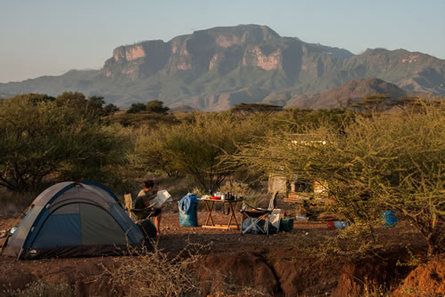 Camping in Matheniko Game Reserve