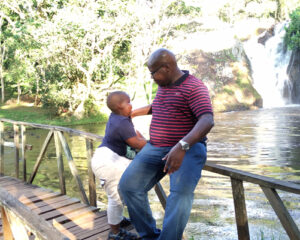Family enjoys spending time at the Sezibwa falls