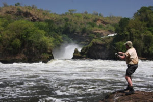 Fishing at the Murchison Falls National Park in Uganda