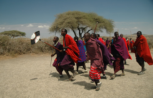 Masai in Serengeti National Park