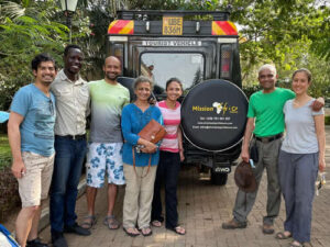 Clients preparing for gorilla trekking