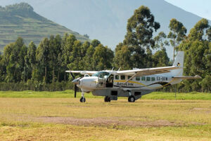 A charter flight for trekking in Uganda